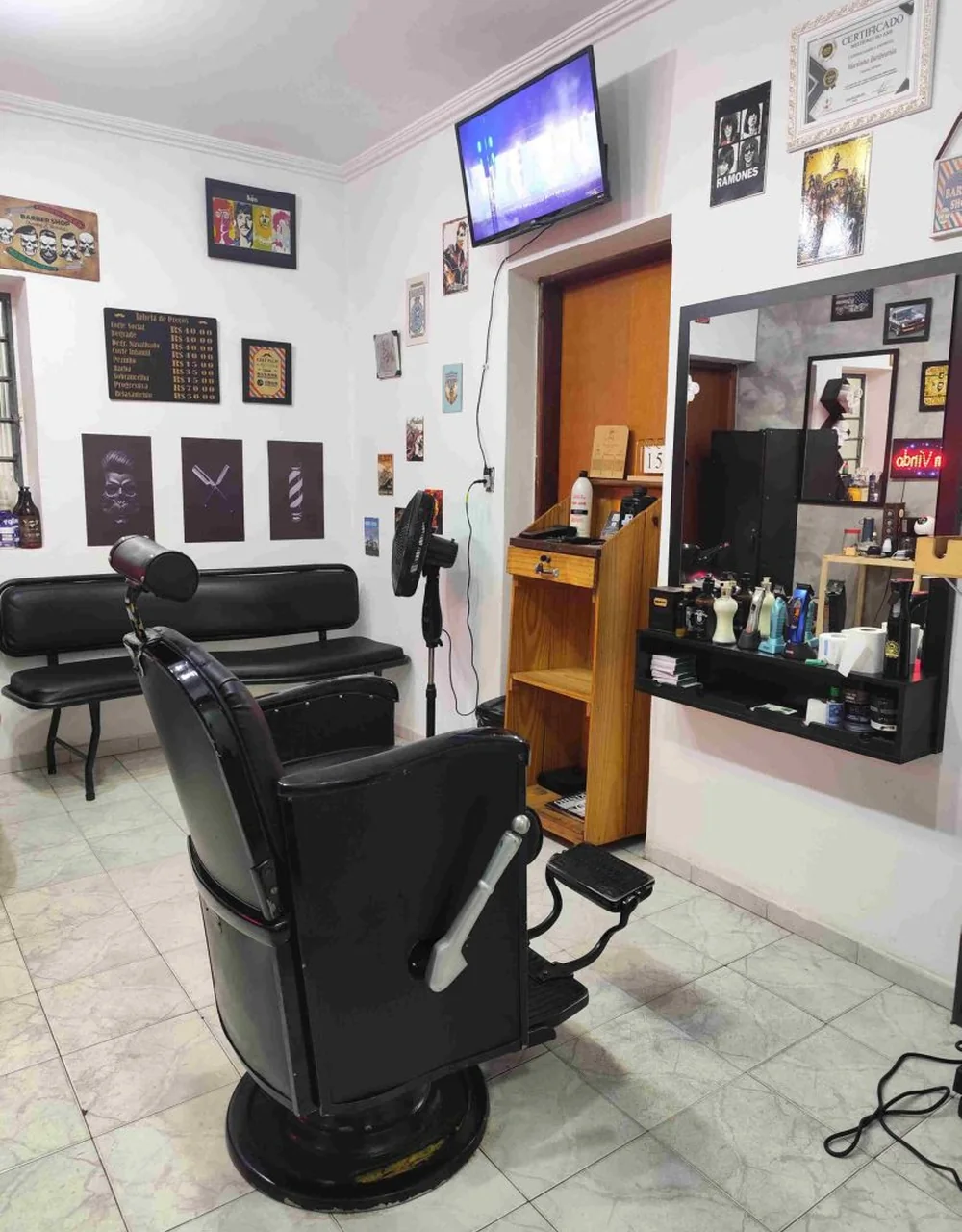 Ambiente do Marinho Barbearia